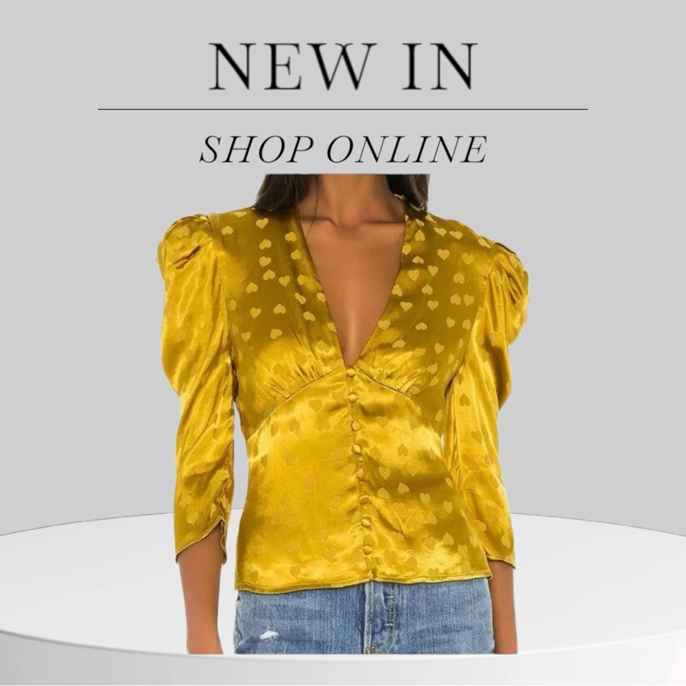 Gold Satin Women's Top